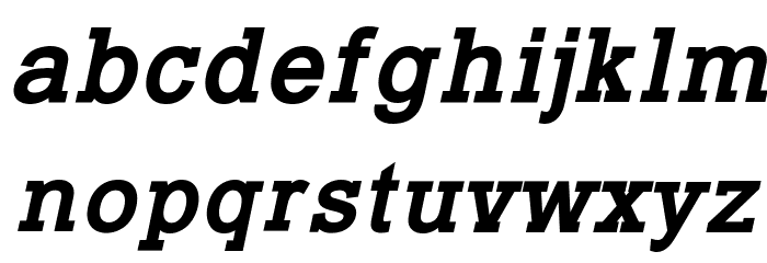 Typo Slab Bold Italic Font LOWERCASE