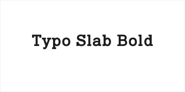 Typo Slab Bold Logo