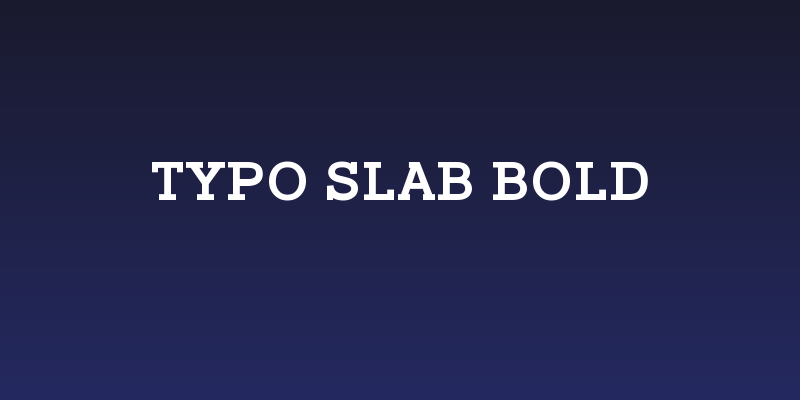 Typo Slab Bold Social Header