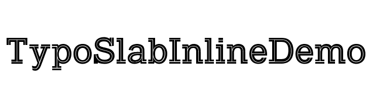Typo Slab Inline Demo  Скачать бесплатные шрифты