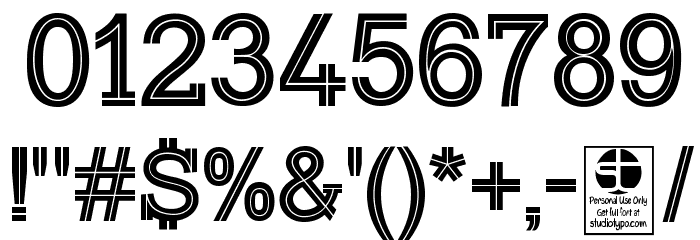 Typo Slab Inline Demo Font OTHER CHARS