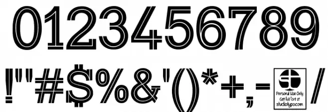 Typo Slab Inline Demo Font OTHER CHARS