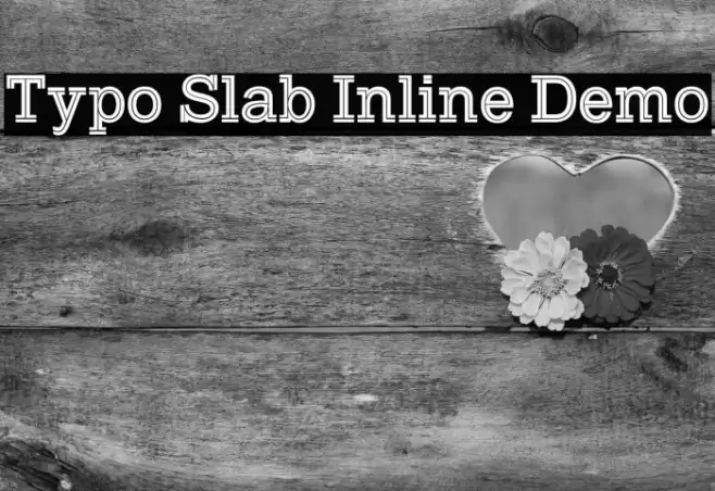Typo Slab Inline Demo Font examples