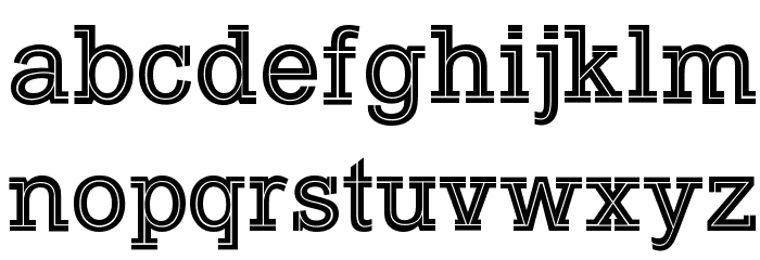 Typo Slab Inline Demo Font LOWERCASE