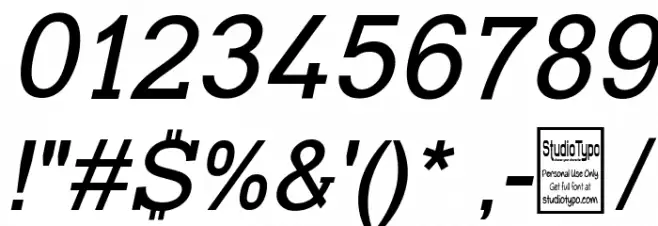Typo Slab Italic Caratteri ALTRI CARATTERI