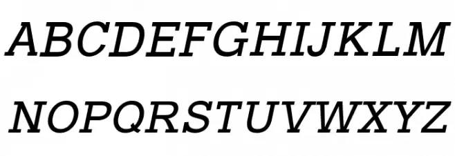 Typo Slab Italic फ़ॉन्ट अपरकेस