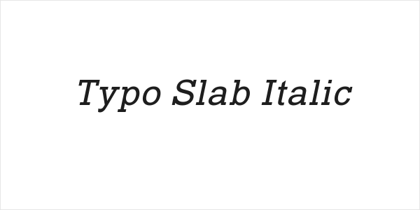 Typo Slab Italic Logo