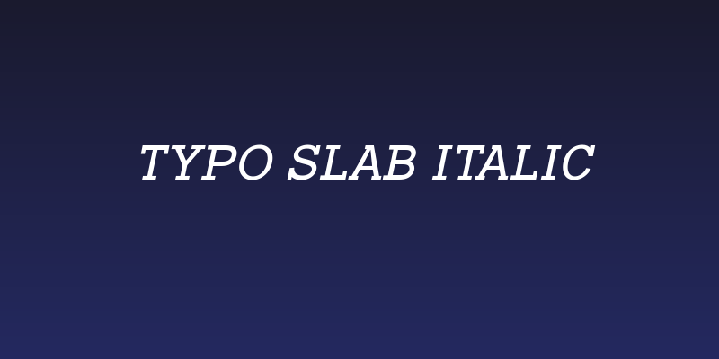 Typo Slab Italic Social Header
