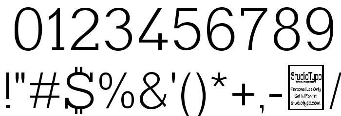 Typo Slab Light Font OTHER CHARS