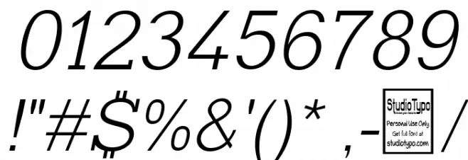 Typo Slab Light Font OTHER CHARS