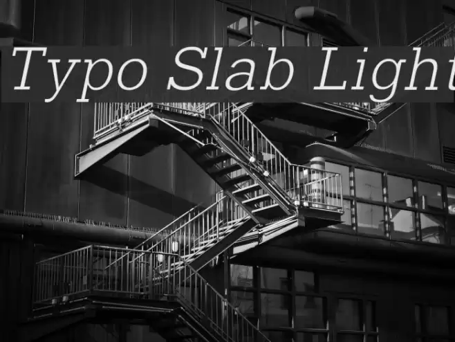 Typo Slab Light Font examples