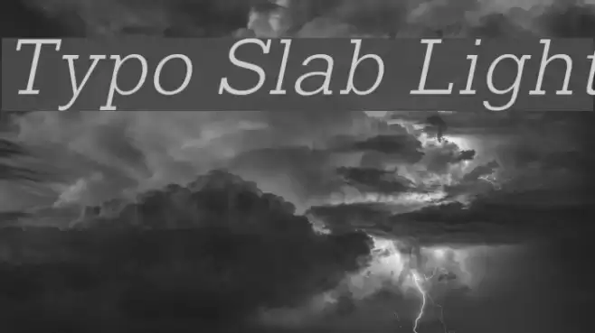 Typo Slab Light Font examples