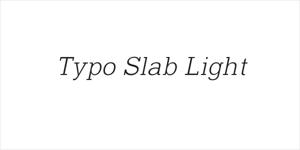Typo Slab Light Logo