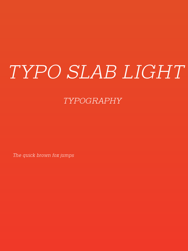 Typo Slab Light Poster
