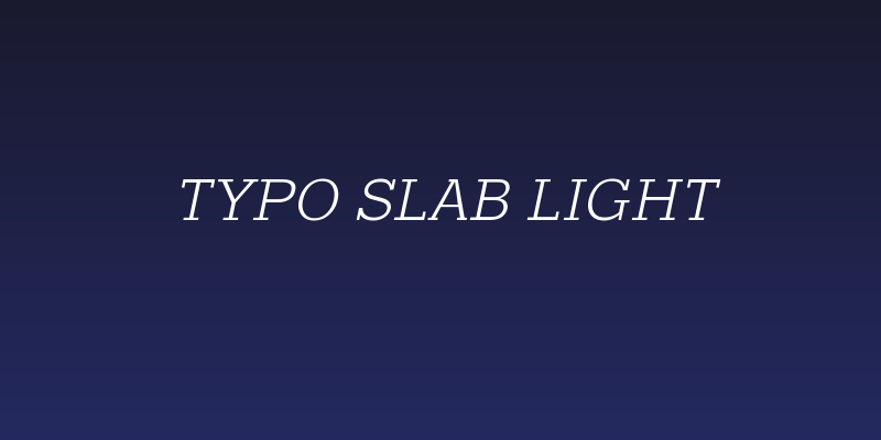 Typo Slab Light Social Header