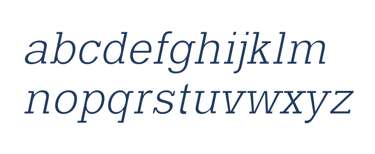 Typo Slab Light Lowercase