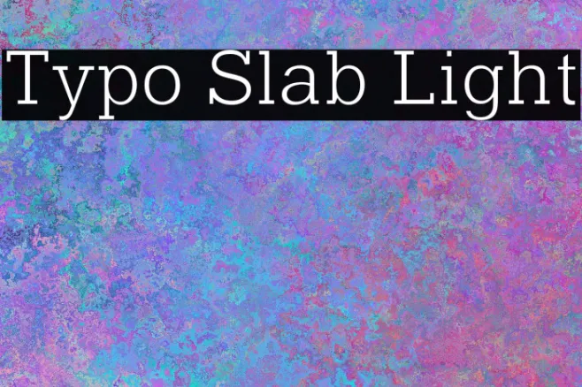 Typo Slab Light Example 1