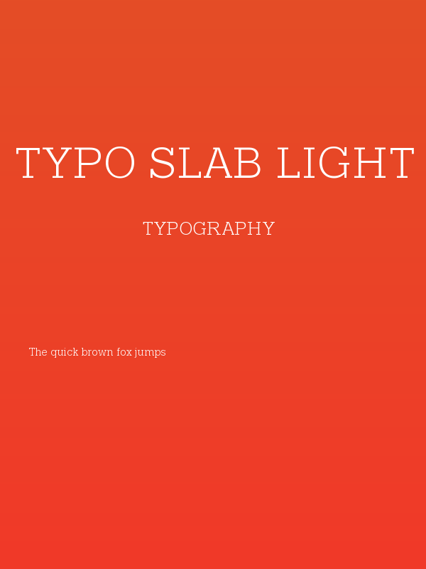 Typo Slab Light Poster