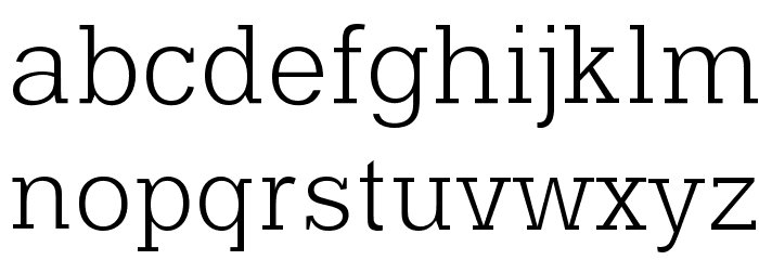 Typo Slab Light Font LOWERCASE