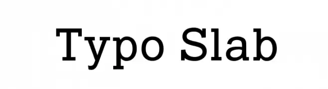 Typo Slab  नि: शुल्क फ़ॉन्ट्स डाउनलोड