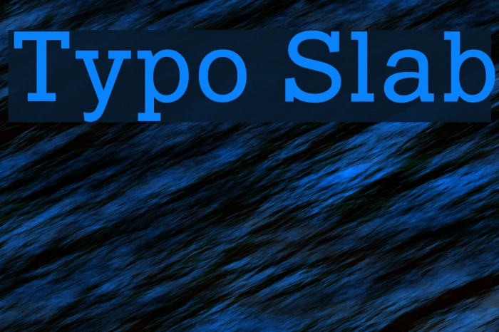 Typo Slab Font examples