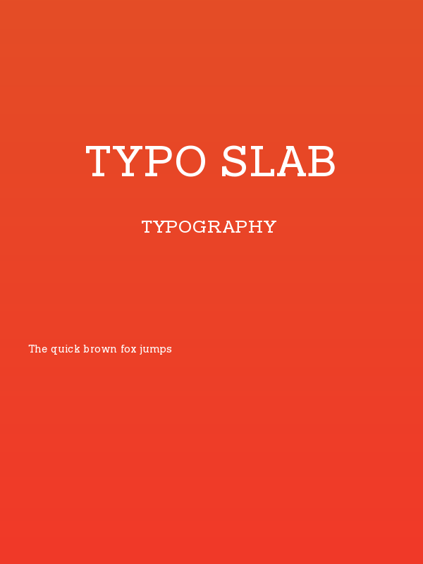 Typo Slab Poster