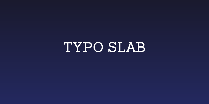 Typo Slab Social Header