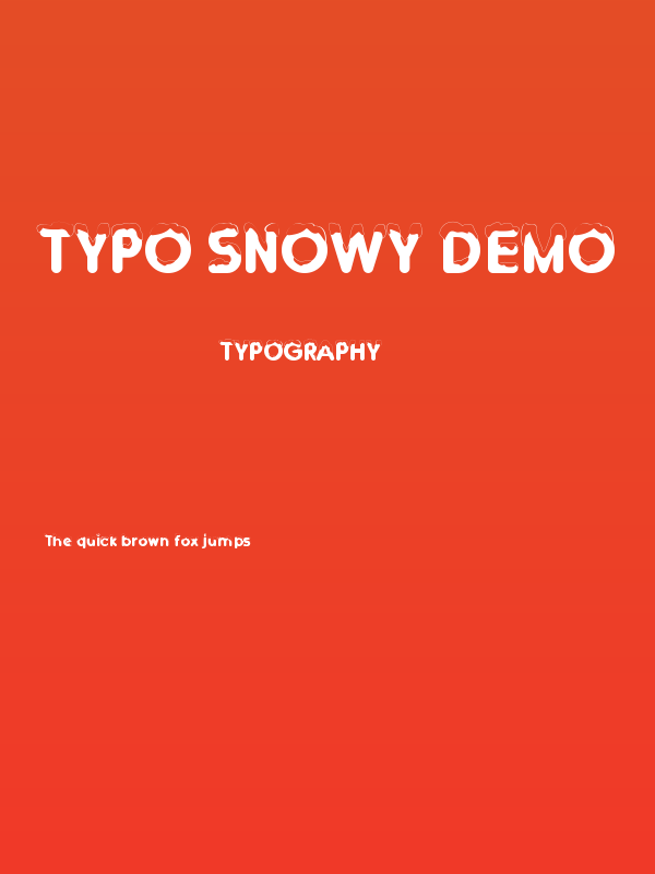 Typo Snowy Demo Poster