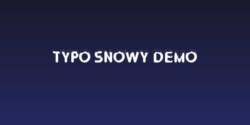 Typo Snowy Demo Social Header