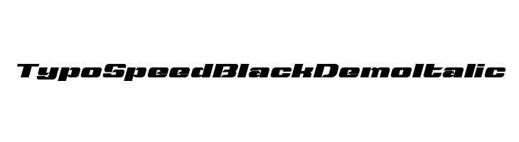 Typo Speed Black Demo Italic  नि: शुल्क फ़ॉन्ट्स डाउनलोड