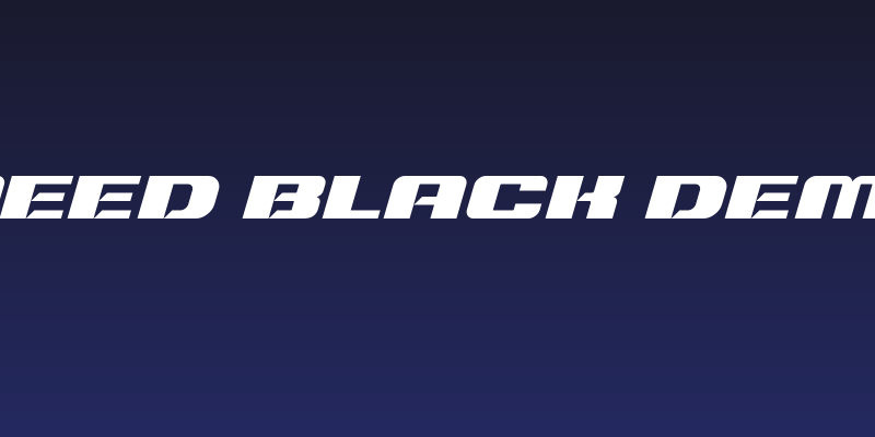 Typo Speed Black Demo Italic Social Header