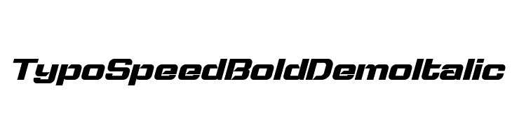 Typo Speed Bold Demo Italic  नि: शुल्क फ़ॉन्ट्स डाउनलोड