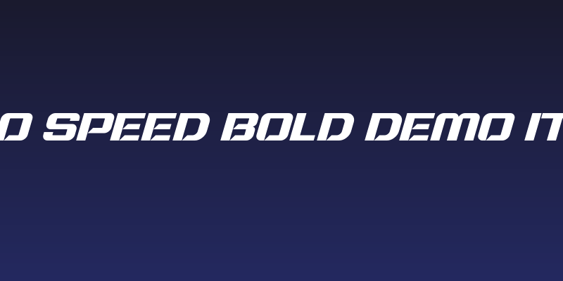 Typo Speed Bold Demo Italic Social Header