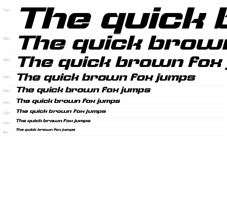 Typo Speed Bold Demo Italic Waterfall