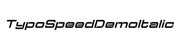 Typo Speed Demo Italic  Frei Schriftart Herunterladen