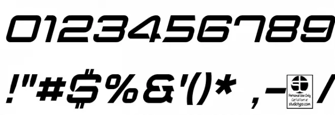 Typo Speed Demo Italic Font OTHER CHARS