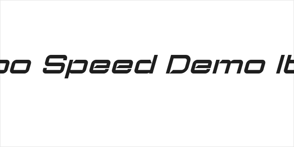 Typo Speed Demo Italic Logo