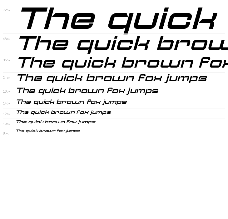 Typo Speed Demo Italic Waterfall