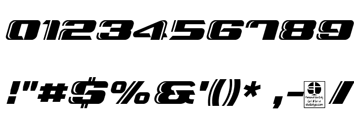 Typo Speed Shadowed Demo Font OTHER CHARS