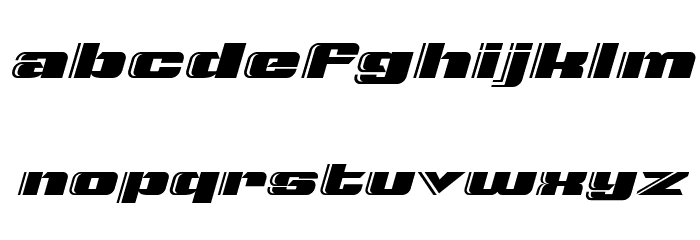 Typo Speed Shadowed Demo Font LOWERCASE