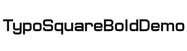 Typo Square Bold Demo Polices