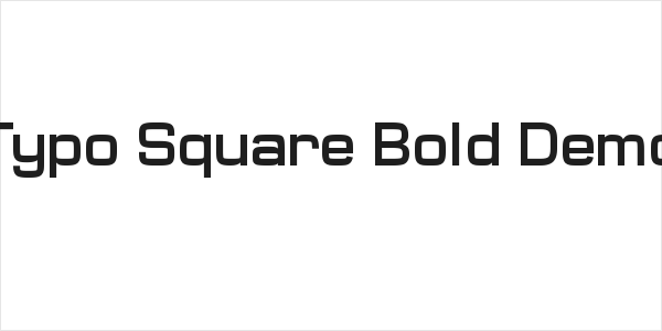 Typo Square Bold Demo Logo