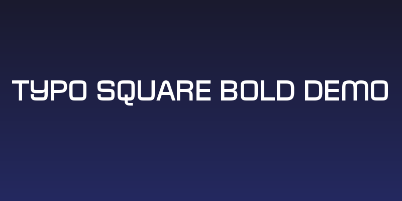 Typo Square Bold Demo Social Header