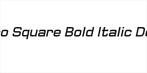 Typo Square Bold Italic Demo Logo