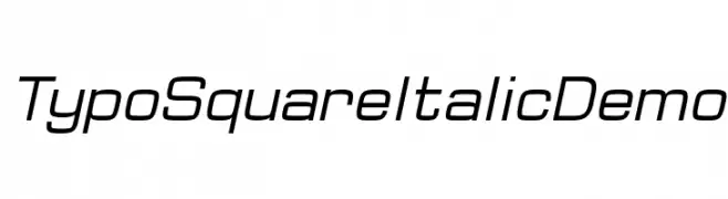 Typo Square Italic Demo  Frei Schriftart Herunterladen