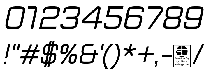Typo Square Italic Demo Font OTHER CHARS