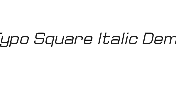 Typo Square Italic Demo Logo