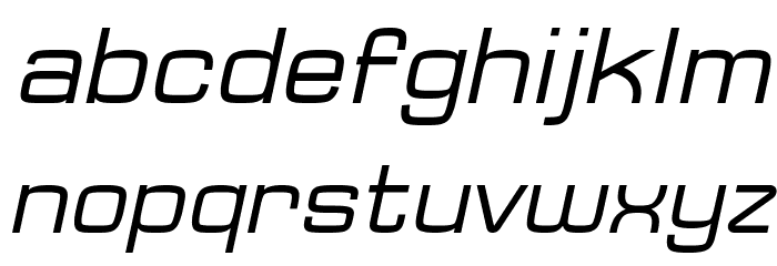 Typo Square Italic Demo Font LOWERCASE