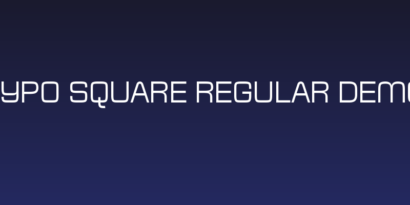 Typo Square Regular Demo Social Header
