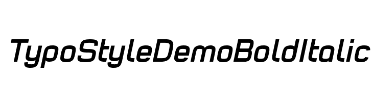 Typo Style Demo Bold Italic  Frei Schriftart Herunterladen